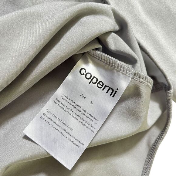 Coperni Twisted Cut Out Jersey Bodysuit in Pearl Grey‎ - Picture 11 of 12